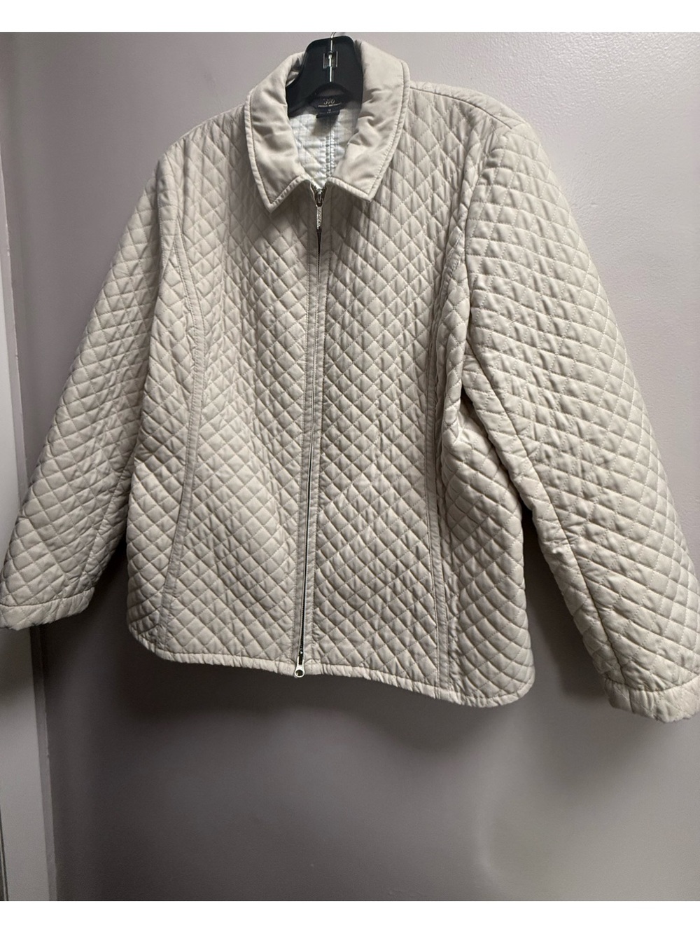 Like New Brooks Brothers Quilted Tailored Ivory/Off-White Jacket Women’s 12-12P